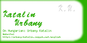 katalin urbany business card